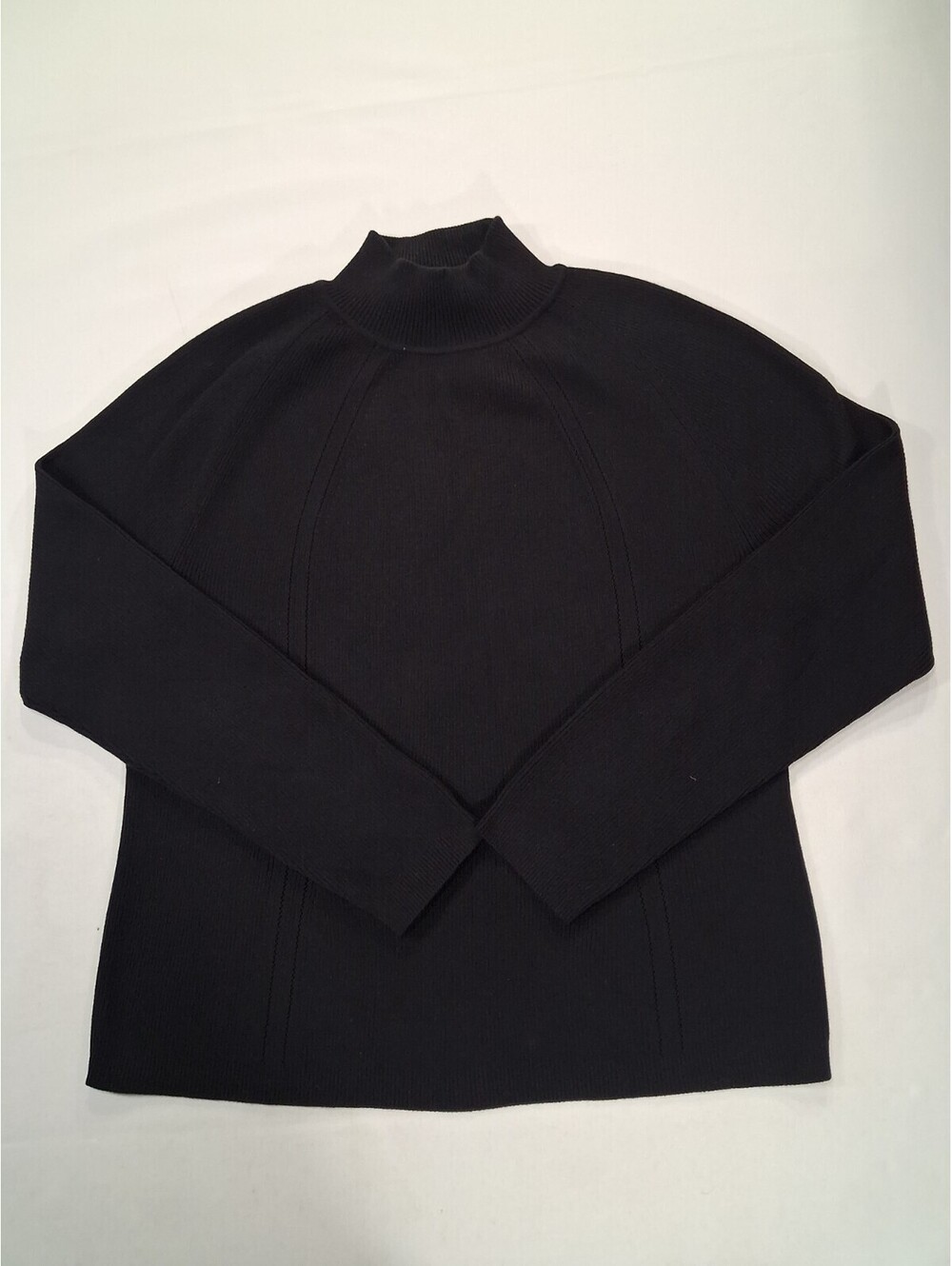 Kate Hill Casual RN#13711 Women's Black Cotton Pullover Sweater Size Large
